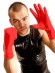 Многоразовые перчатки для фистинга Wrist Rubber Gloves • Red на кисть красные
