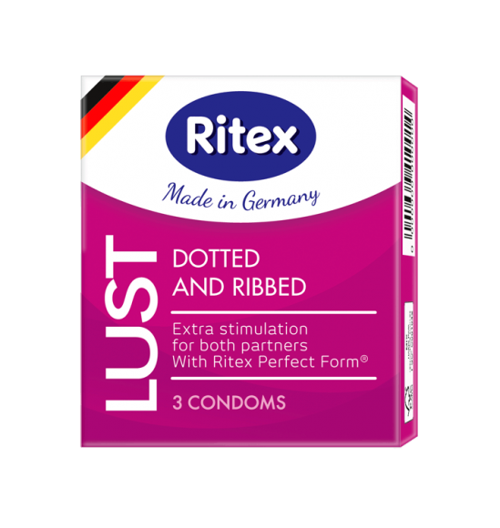 Презервативы Ritex Lust с кольцами и пупырышками 3 шт.