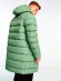 Куртка мужская Threadbare Longline puffer jacket with hood in pale Green, зеленая