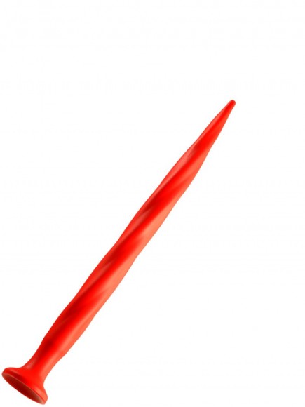 Эластичный фаллоимитатор "Анальный червь" Stretch Worm No. 1 красный 40 см