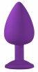 Анальная пробка Cutie Large Purple Light Blue Crystall 4013-05 Lola