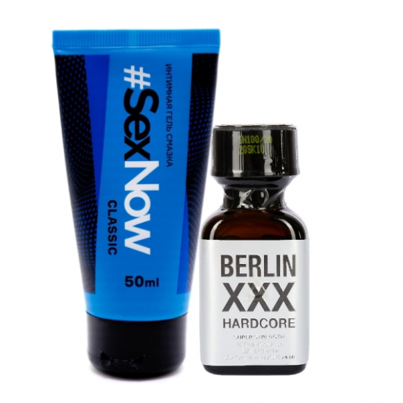 Выгодный комплект Попперс Berlin XXX 24 ml + Интимный увлажняющий гель на водной основе #Sexnow 50 ml