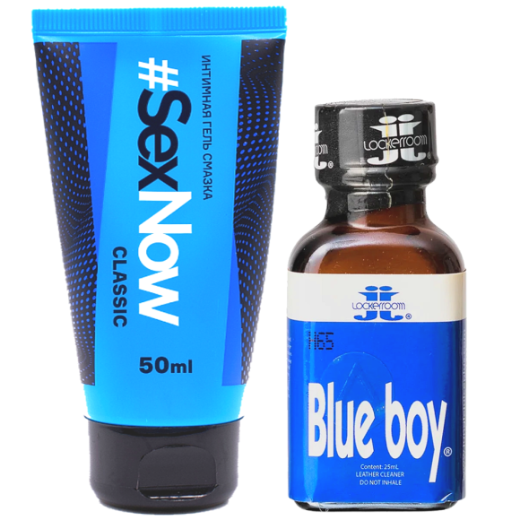 Интимная гель смазка для секса SexNow Classic 50 мл + попперс Blue Boy 25 ml