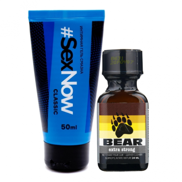Выгодный набор лубрикант Sexnow 50 ml и попперс Bear Extra Strong 24ml
