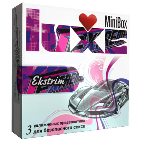 Презервативы Luxe Mini Box Экстрим ребристые 3 шт.