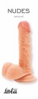Фаллоимитатор реалистичный на присоске Lola Games Nudes Sensual с мошонкой телесный 16,8 см, 6002-01