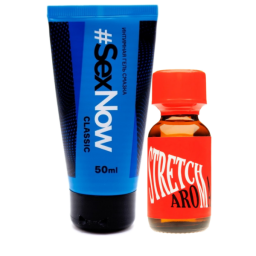 Набор попперс Stretch aroma 25 ml и смазка гель-лубрикант #SexNow "Classic" на водной основе 50 мл