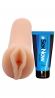 Мастурбатор вагина реалистичный из ТПЕ 3301-06 + гель смазка для секса SexNow Classic 50 мл