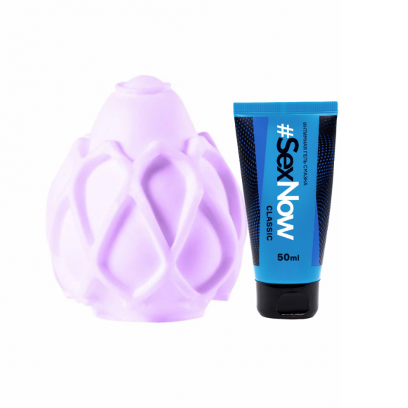 Мастурбатор -мини нереалистичный Lola Toys Take it Easy Chic Purple + гель смазка для секса SexNow Classic 50 мл