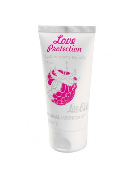 Гель-лубрикант на водной основе  Lola Games Love Protection Raspberry, с ароматом малины 50 ml