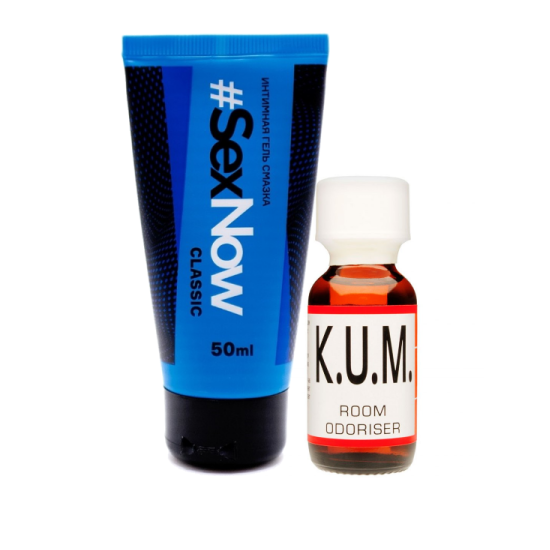 Выгодный комплект Попперс K.U.M. 25 ml + Интимный увлажняющий гель на водной основе #Sexnow 50 ml