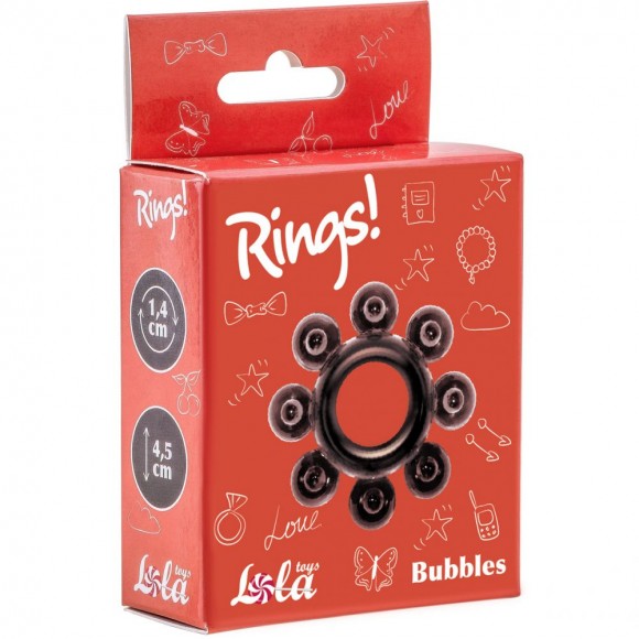 Эрекционное кольцо Lola Toys Rings Bubbles black 0112-31Lola