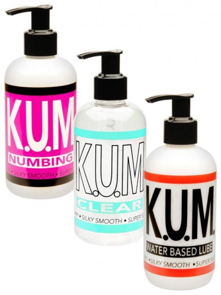 Комплект интимных смазок для комфортного секса: гель крем лубрикант K.U.M. 3 pack (Numbing / Clear / Creme) 3 шт по 250 мл