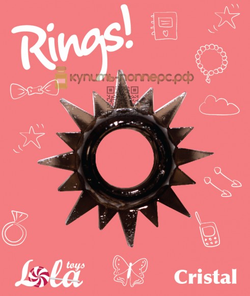 Эрекционное кольцо Lola Toys Rings Cristal black 0112-13Lola