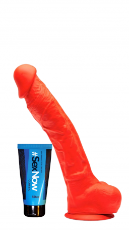 Выгодный комплект: фаллоимитатор "Stretch No. 5" 30 см и интимная смазка для секса SexNow Classic 50 мл