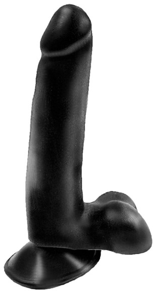 Фаллоимитатор реалистичный на присоске с мошонкой Lovetoy Биоклон 18 х 4 см, черный, 402000