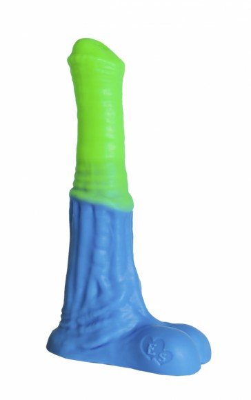 Фаллоимитатор зелено-голубой Пегас Medium 24 см zoo67