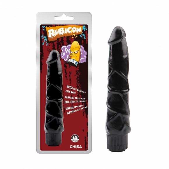 Черный вибратор-реалистик Ignite Vibrating Cock 21,5 см